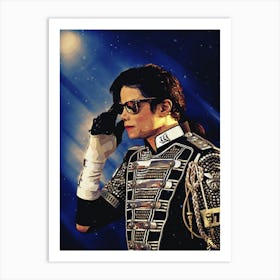 Superstars Michael Jackson The King Of Pop Art Print