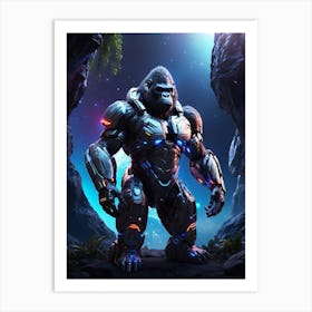 Gorilla In Cyborg Body #2 Art Print