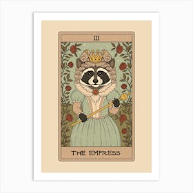 The Empress - Raccoons Tarot Art Print