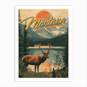 Vintage Montana Art Print