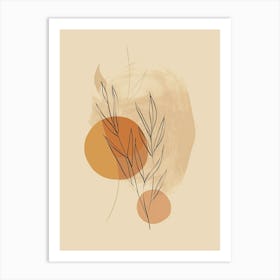 Oslo Botanical Garden Boho Line Art Art Print