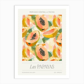 Tropical Fruit Market, Impressionist Papaya Art Print