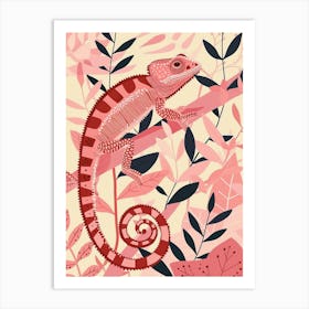 Pygmy Chameleon Modern Abstract Illustration 1 Art Print