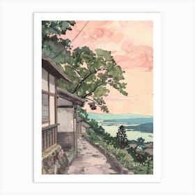 Karuizawa Japan 1 Retro Illustration Art Print