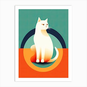 Cat In A Circle Art Print