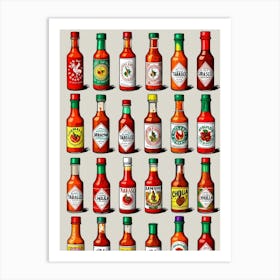 Hot Sauces Art Print