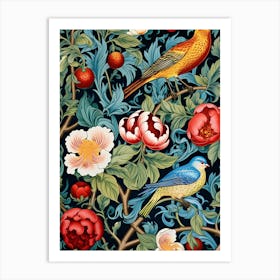 Birds And Flowers 1 Art Print