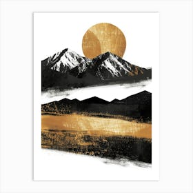 Gold And Black Canvas Print 49 Art Print