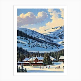 Beaver Creek, Usa Ski Resort Vintage Landscape 2 Skiing Poster Art Print