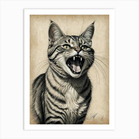 Roaring Cat Art Print