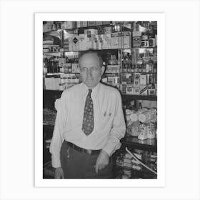 Mayor Rushing, Druggist, San Augustine, Texas By Russell Lee Art Print