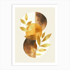 Abstract Gold Leaf Painting Art Print