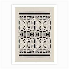 Mud Cloth Folk No 1244 Art Print