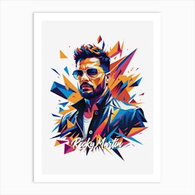 Ricky Martin 03 Portrait Music Icon WPAP Pop Art Style Art Print