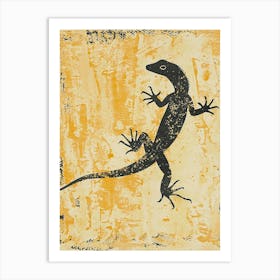 Minimalist Lizard Block Print 9 Art Print