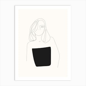 Minimal Fashion Girl Art Print