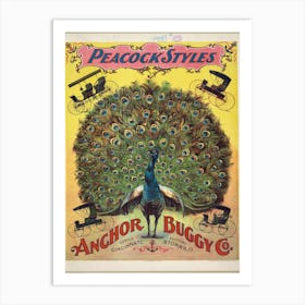 Peacock Styles Anchor Buggy Advert Art Print