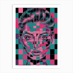 Pink Squares Art Print