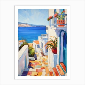 Mykonos Greece 1 Fauvist Painting Art Print