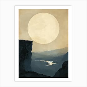 Full Moon In The Sky, Minimalism Art Print