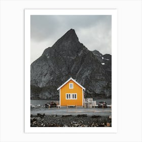 Yellow Norwegian Cottage Art Print