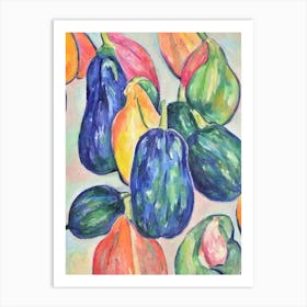 Papaya 1 Vintage Sketch Fruit Art Print