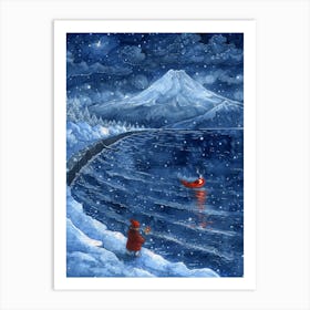 Winter On The Lake Art Print