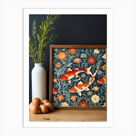 William Morris Koi Fish Print Art Print