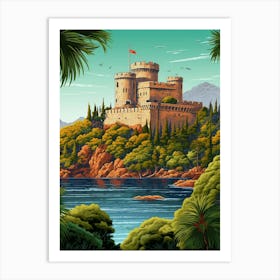 Bodrum Castle St Peters Caastle Pixel Art 7 Art Print