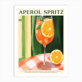 Aperol Spritz Cocktail Poster Kitchen Art Aperitivo Art Print