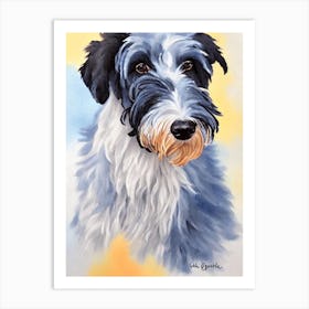 Kerry Blue Terrier 2 Watercolour Dog Art Print