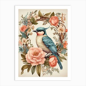 Bird In A Wreath 10 Art Print