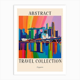 Abstract Travel Collection Poster Singapore 2 Art Print