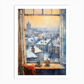 Winter Cityscape Quebec City Canada 4 Art Print