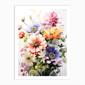 Untamed Petals The Beauty Of Wildflowers Art Print