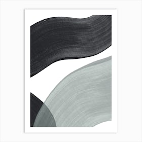 Black And White Abstract Painting 2 Art Print