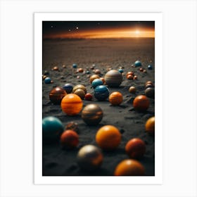 Planets In The Sand Art Print