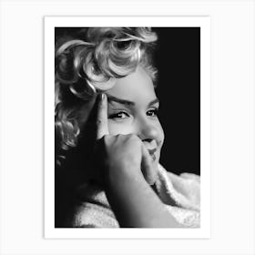 Marilyn Monroe Black And White 1 Art Print