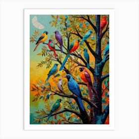 Birds In The Tree Art Print