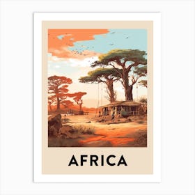 Vintage Travel Poster Africa 10 Art Print