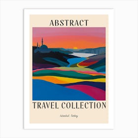 Abstract Travel Collection Poster Istanbul Turkey 4 Art Print