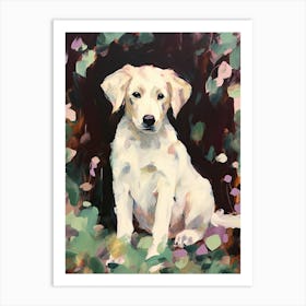 A Australian Shepherd Dog Painting, Impressionist 4 Art Print