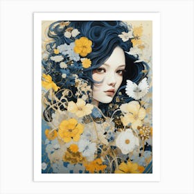 Blue Flower 4 Art Print