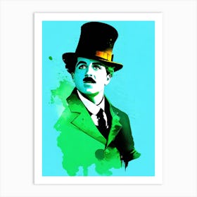 Graffiti Portrait of Charlie Chaplin 3 Art Print