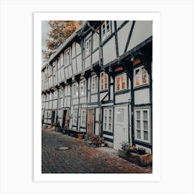 Old German Half Timbered Houses 02 Art Print