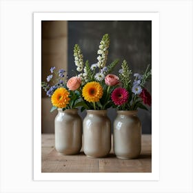 Three Mason Jars Art Print