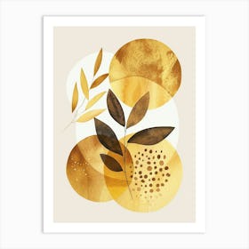 Gold Abstract Painting 5 Art Print