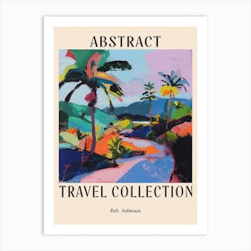 Abstract Travel Collection Poster Bali Indonesia 6 Art Print