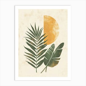 Palm Leaves And Sun 1 Art Print