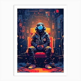 Cyberpunk gamer Art Print